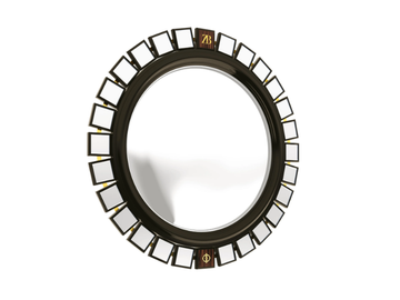 CONSTANCE - Round framed wall-mounted mirror by BRUNO ZAMPA - view 3